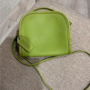 Vintage Rare Coach Abbie leaf green crossbody bag